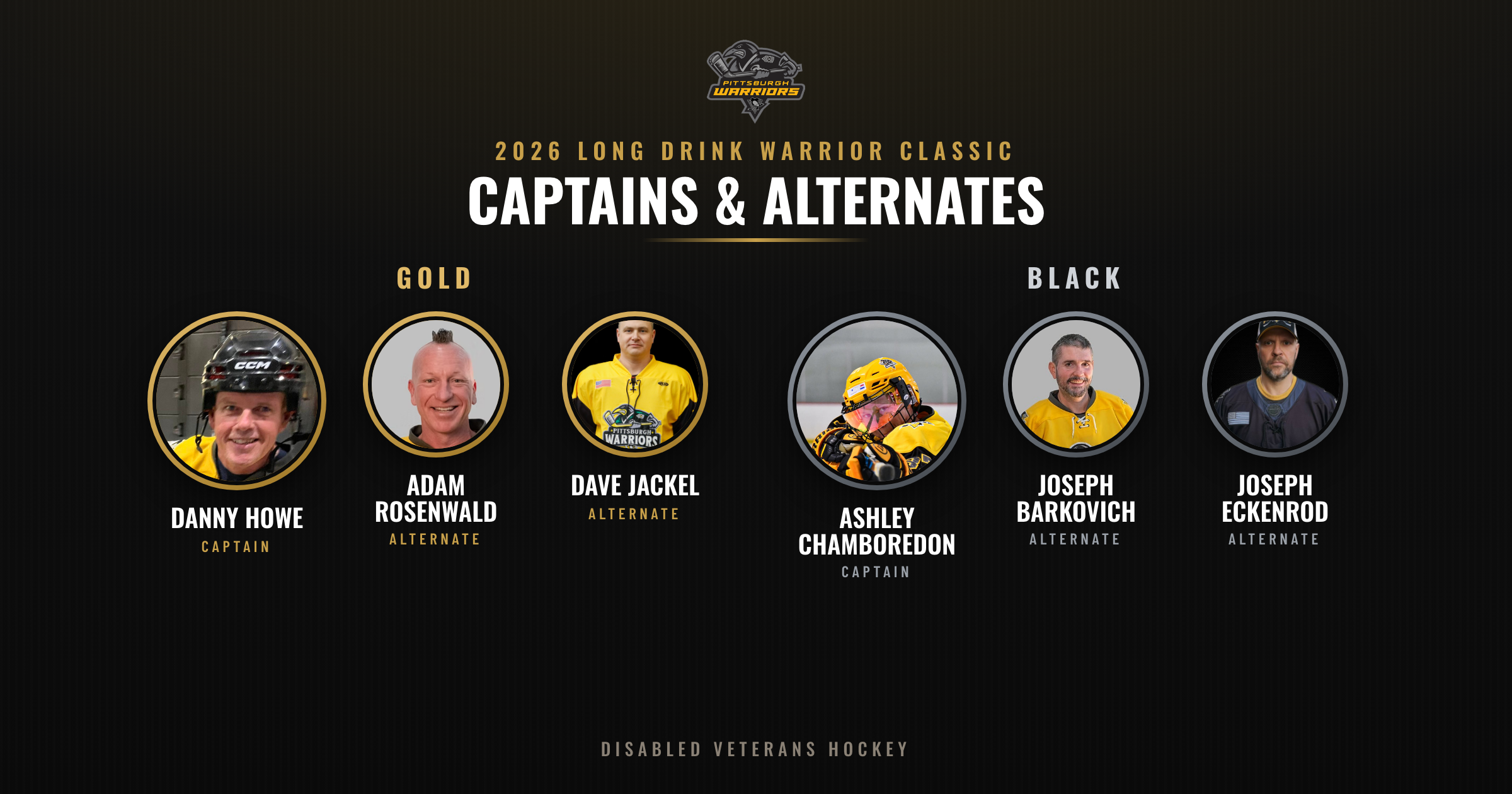 Captains & Alternates Named for the 2026 Long Drink Warrior Classic