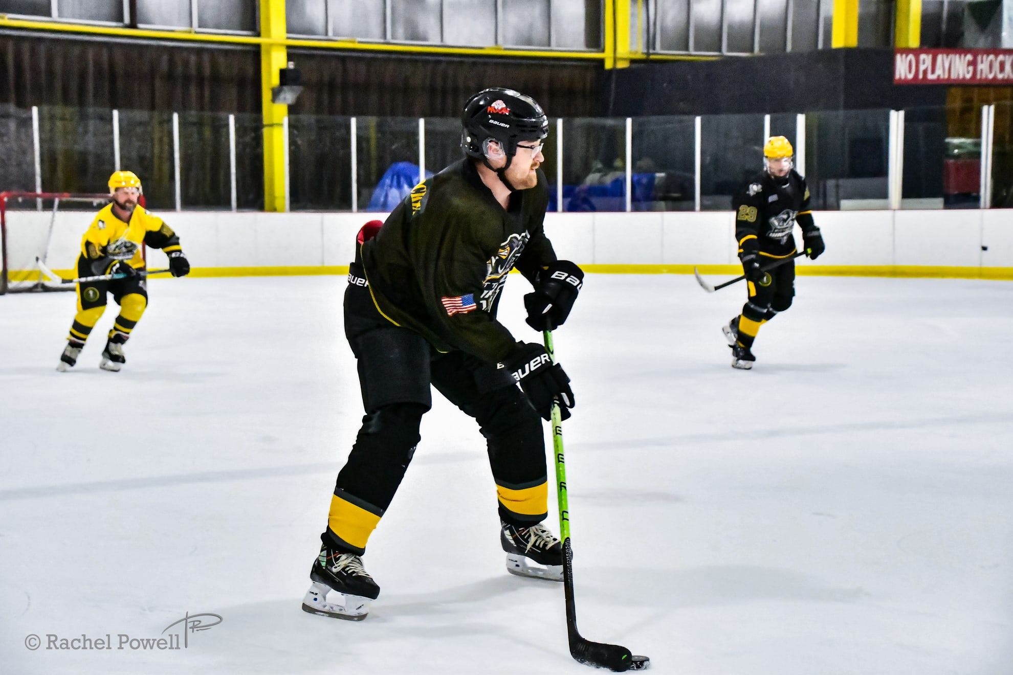 Action shot of Riley Schneider