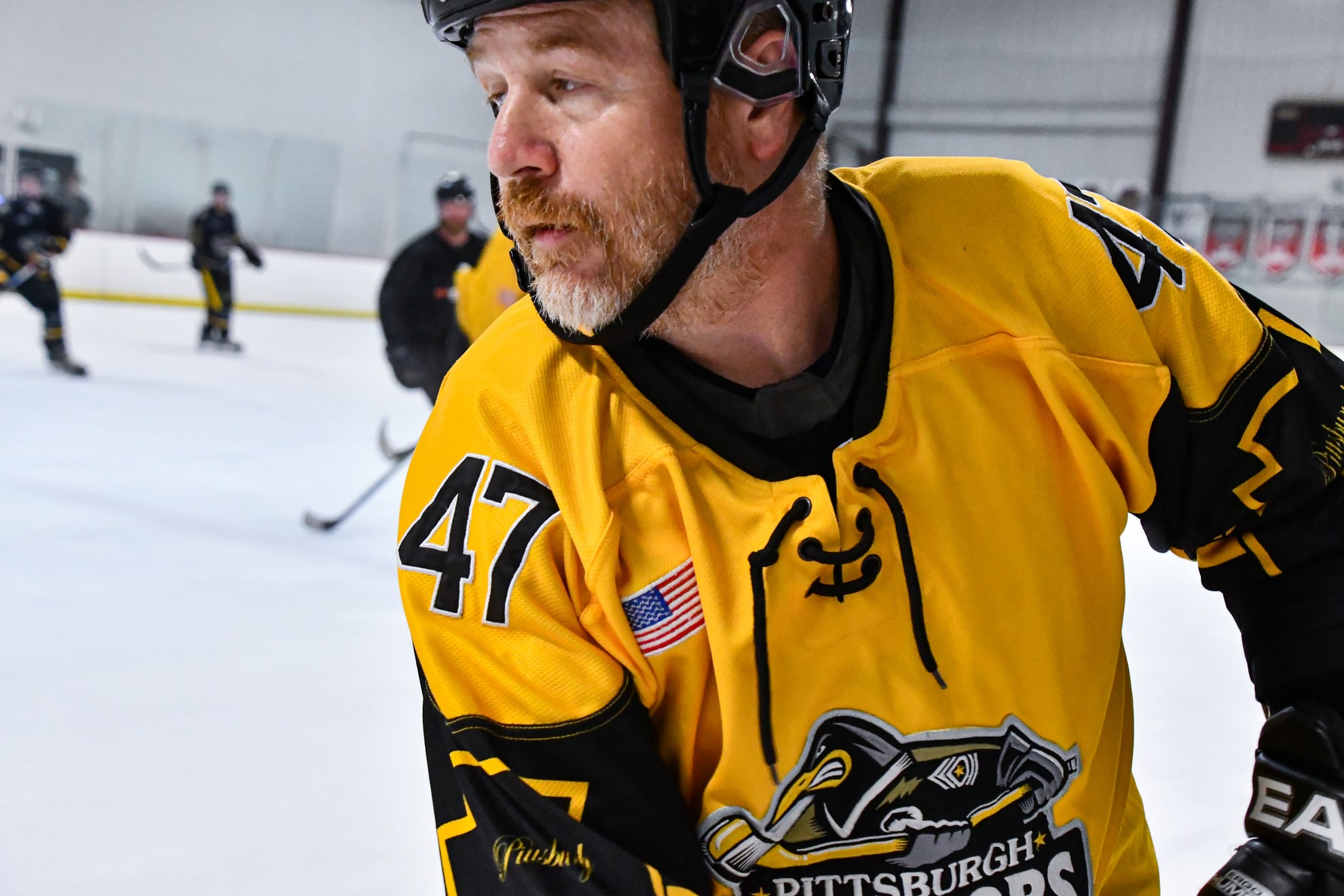 Action shot of Steve Tingley