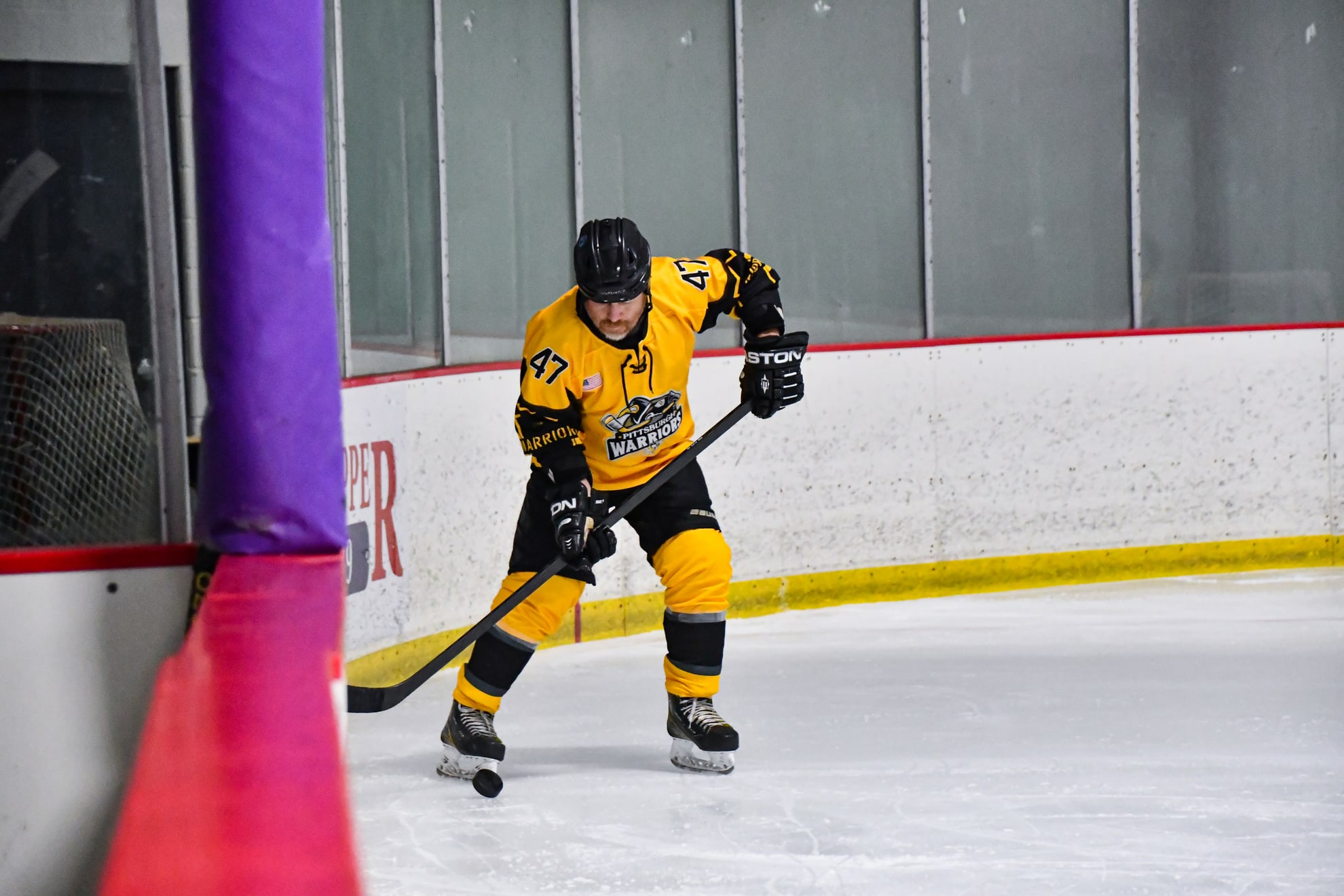 Action shot of Steve Tingley
