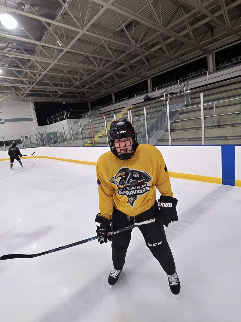 Action shot of Kale Arsenault
