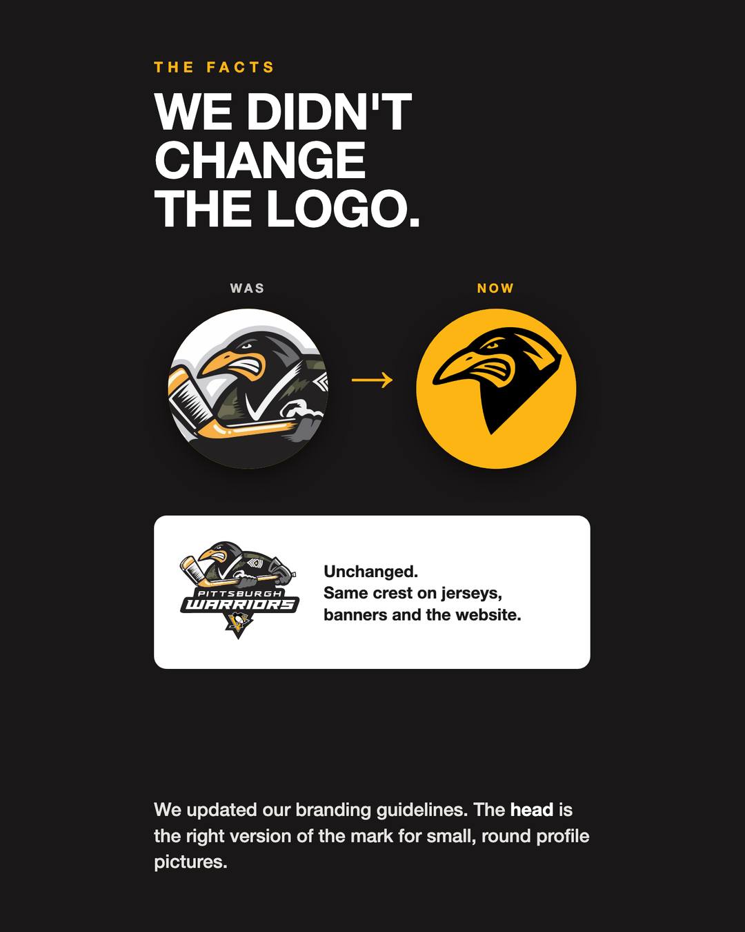 Post image: We did not change our logo. We updated our brand guide. The full guide is public. Link in…